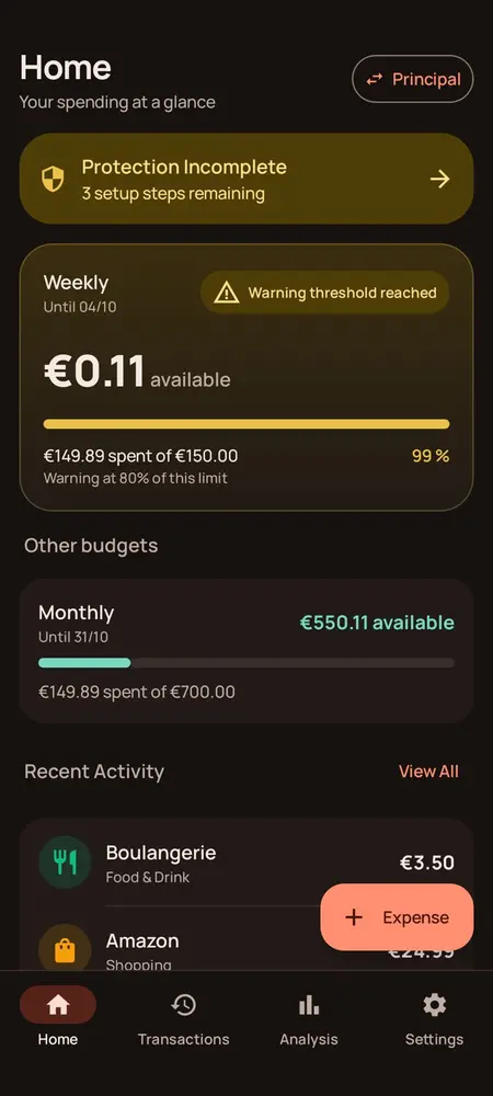 Dashboard (dark theme)