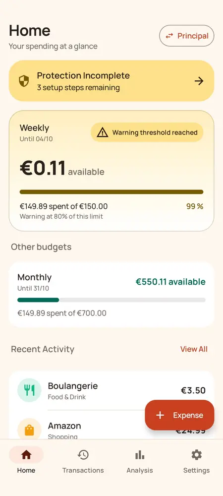 Dashboard (light theme)
